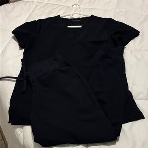 Mandala scrubs midnight navy blue scrub top and xsp joggers